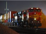 BNSF 698, Santa Fe Lives On, All the Way! Night...